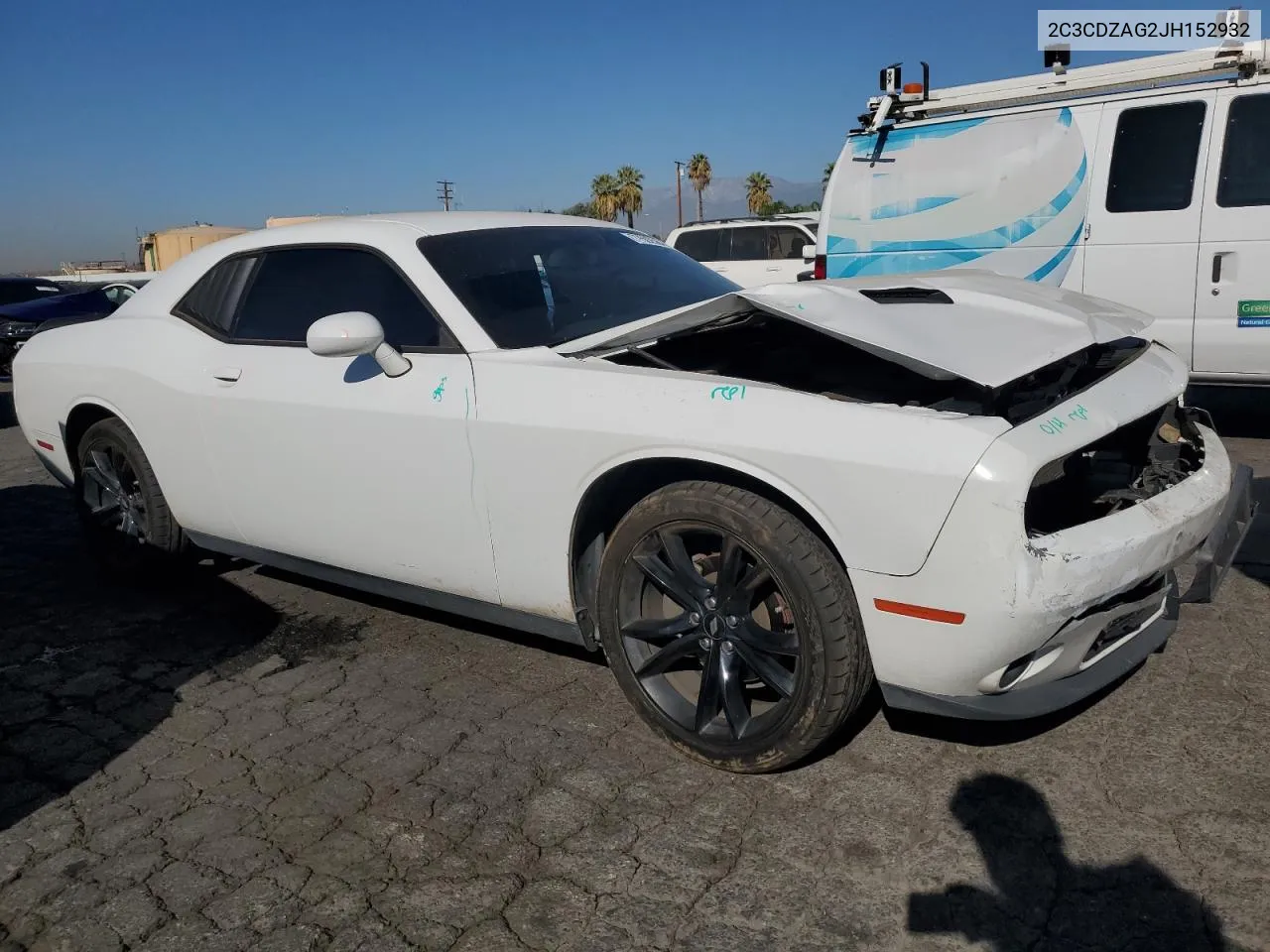 2018 Dodge Challenger Sxt VIN: 2C3CDZAG2JH152932 Lot: 77592564