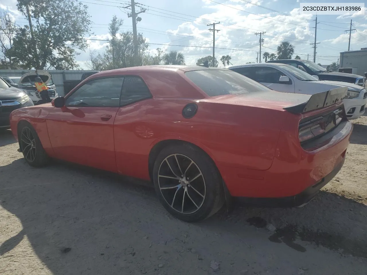 2018 Dodge Challenger R/T VIN: 2C3CDZBTXJH183986 Lot: 78071674