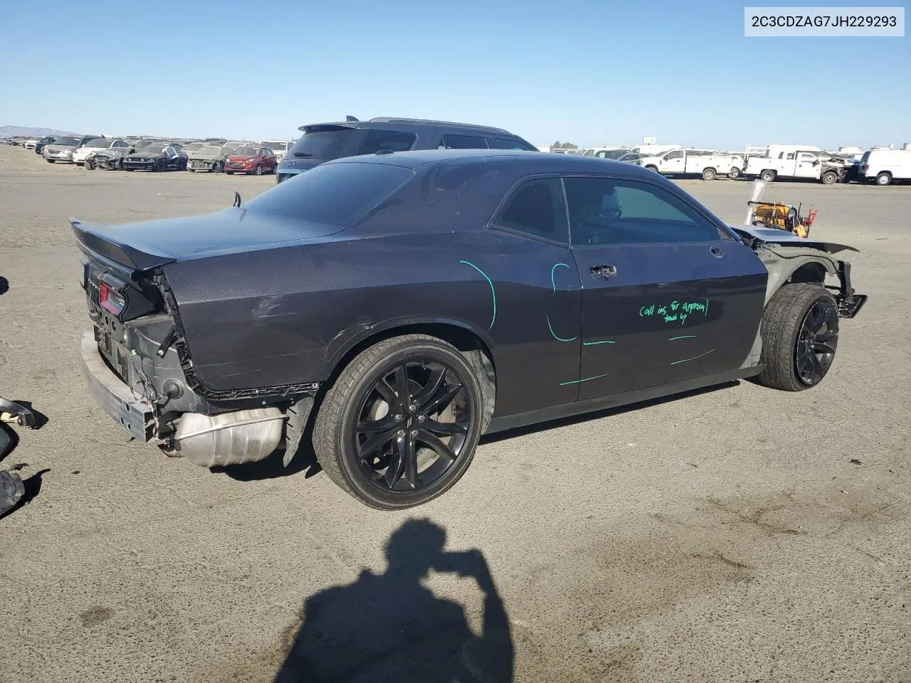 2C3CDZAG7JH229293 2018 Dodge Challenger Sxt