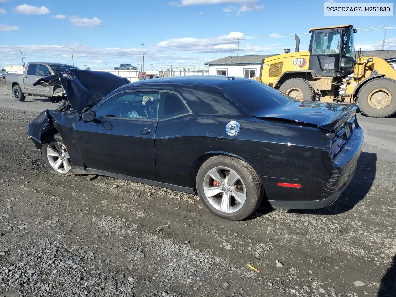 2018 Dodge Challenger Sxt VIN: 2C3CDZAG7JH251830 Lot: 79408064