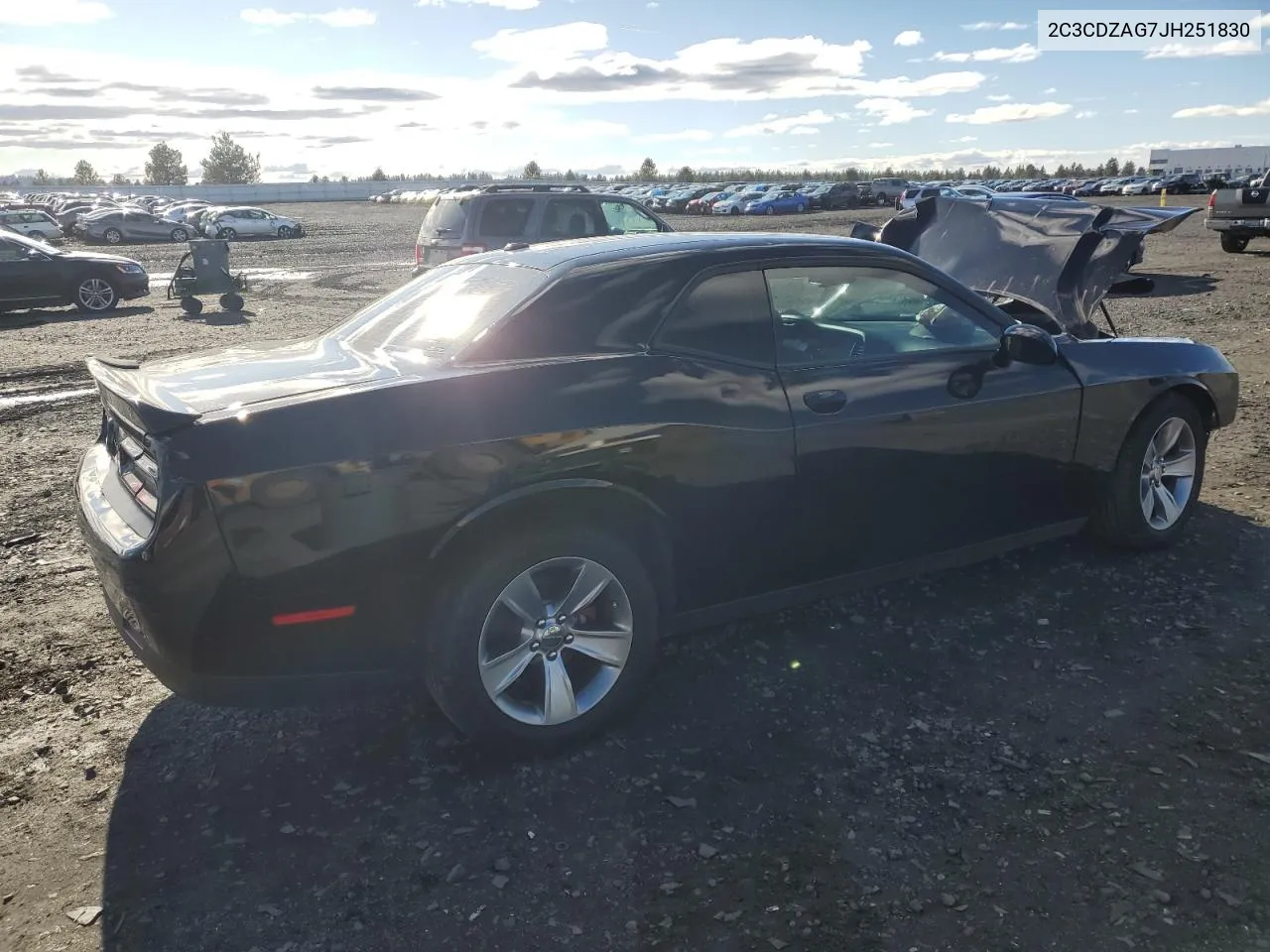 2018 Dodge Challenger Sxt VIN: 2C3CDZAG7JH251830 Lot: 79408064