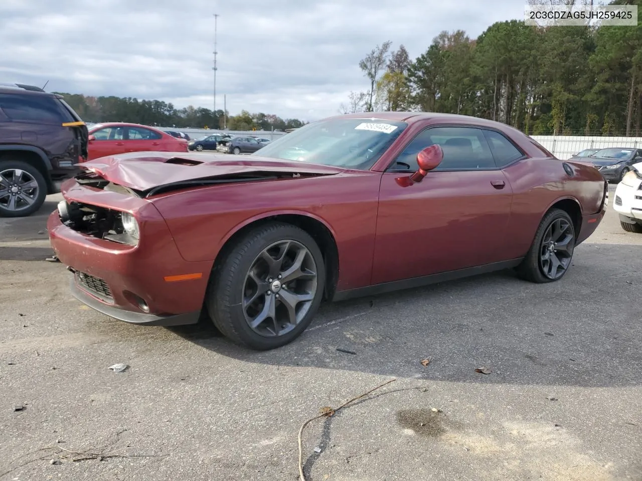 2018 Dodge Challenger Sxt VIN: 2C3CDZAG5JH259425 Lot: 79809484