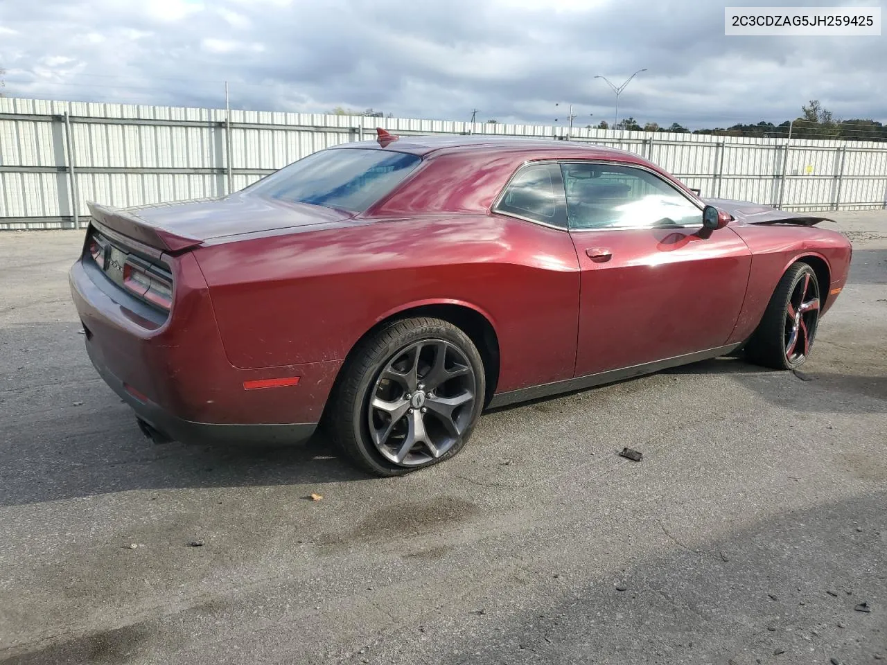 2018 Dodge Challenger Sxt VIN: 2C3CDZAG5JH259425 Lot: 79809484