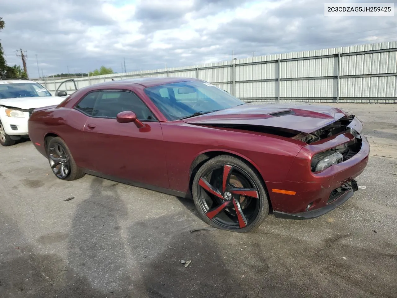 2018 Dodge Challenger Sxt VIN: 2C3CDZAG5JH259425 Lot: 79809484