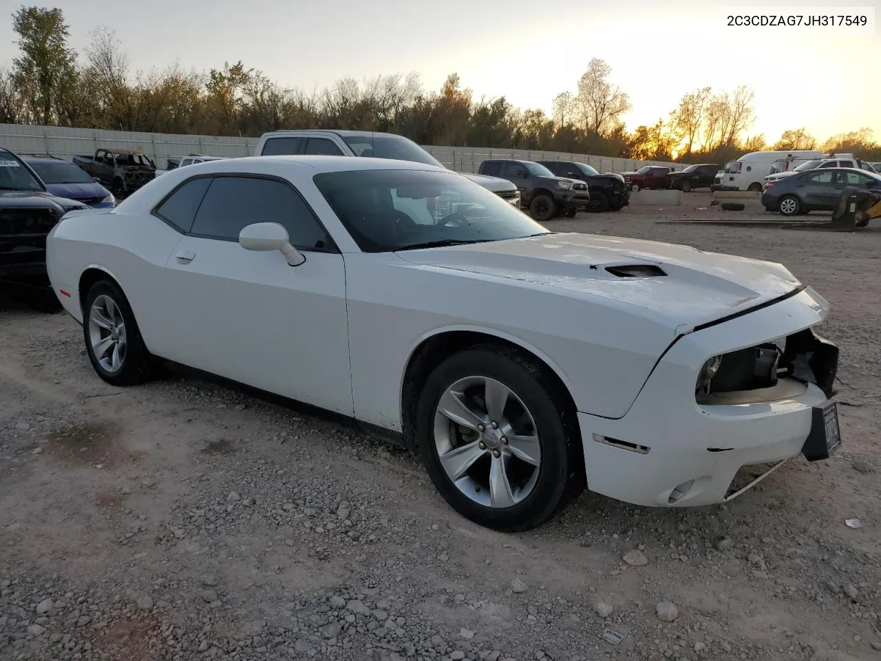 2018 Dodge Challenger Sxt VIN: 2C3CDZAG7JH317549 Lot: 80124044