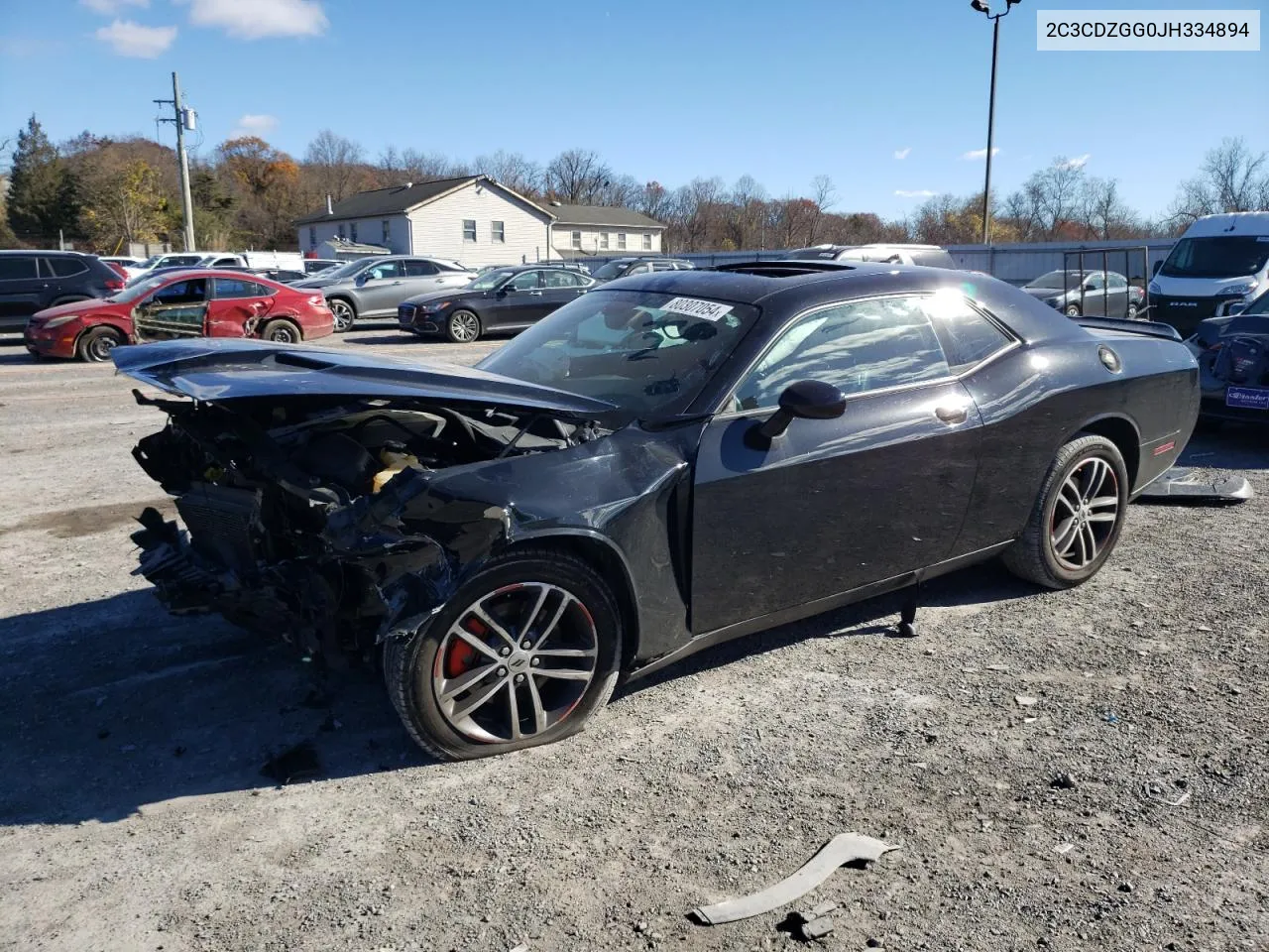 2018 Dodge Challenger Gt VIN: 2C3CDZGG0JH334894 Lot: 80307054