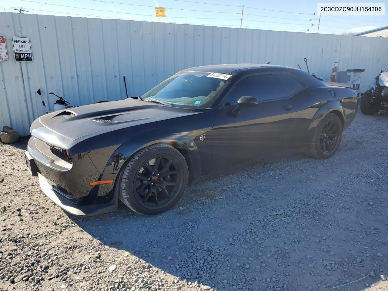 2018 Dodge Challenger Srt Hellcat VIN: 2C3CDZC90JH154306 Lot: 81230214