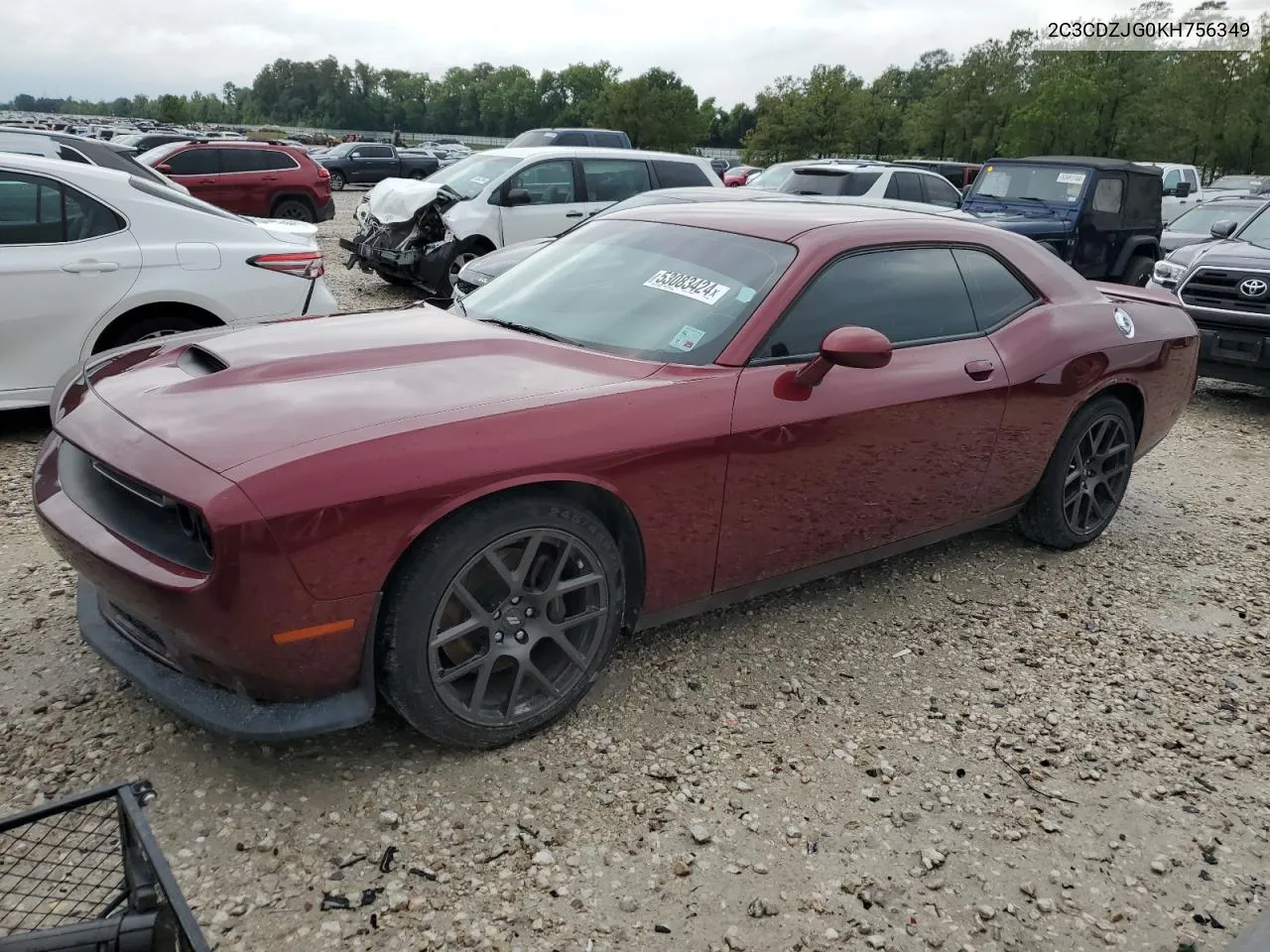 2C3CDZJG0KH756349 2019 Dodge Challenger Gt