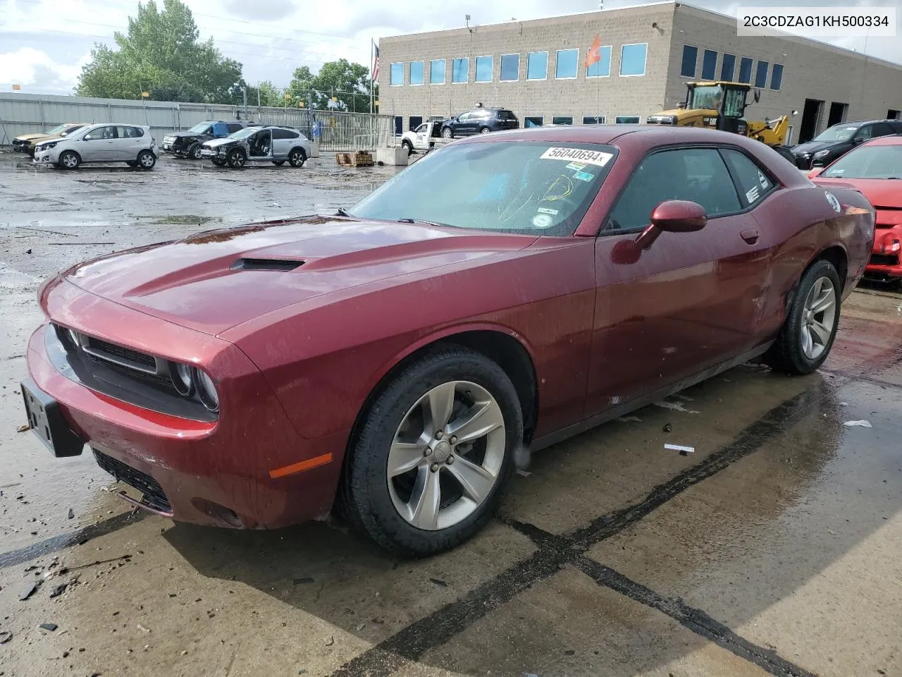 2019 Dodge Challenger Sxt VIN: 2C3CDZAG1KH500334 Lot: 56040694