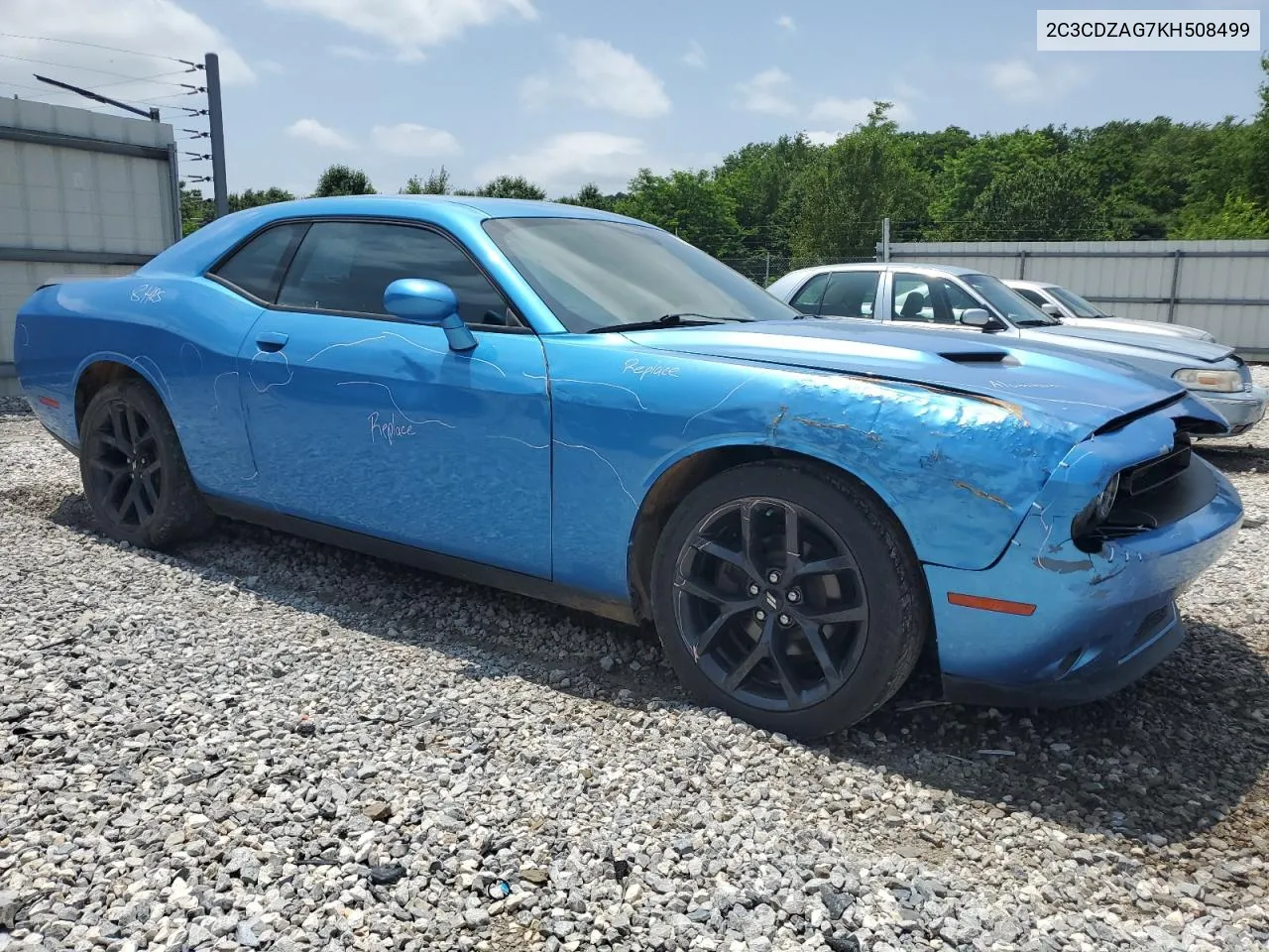 2019 Dodge Challenger Sxt VIN: 2C3CDZAG7KH508499 Lot: 56064224