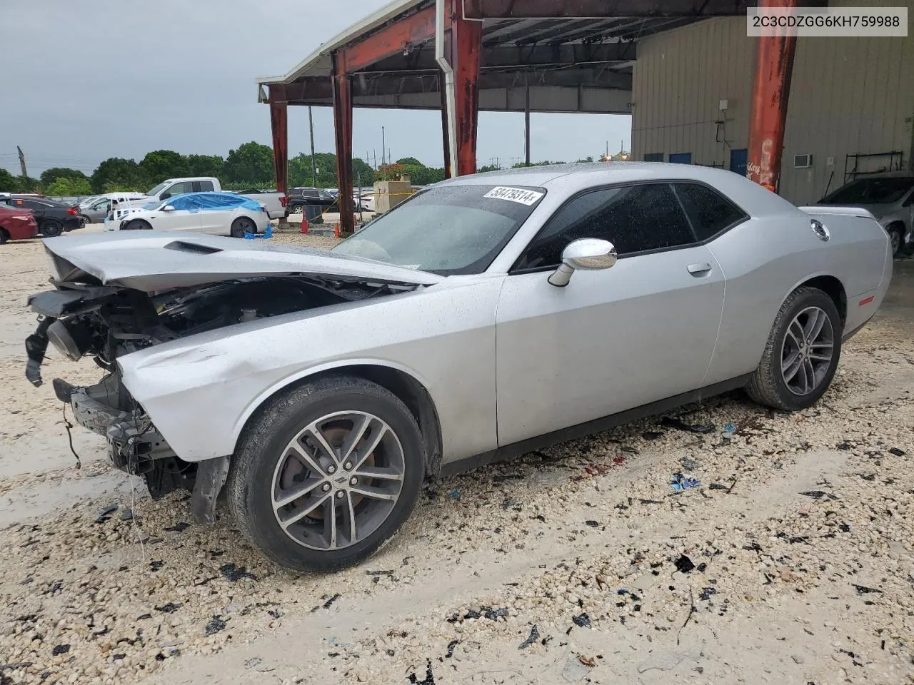 2C3CDZGG6KH759988 2019 Dodge Challenger Sxt