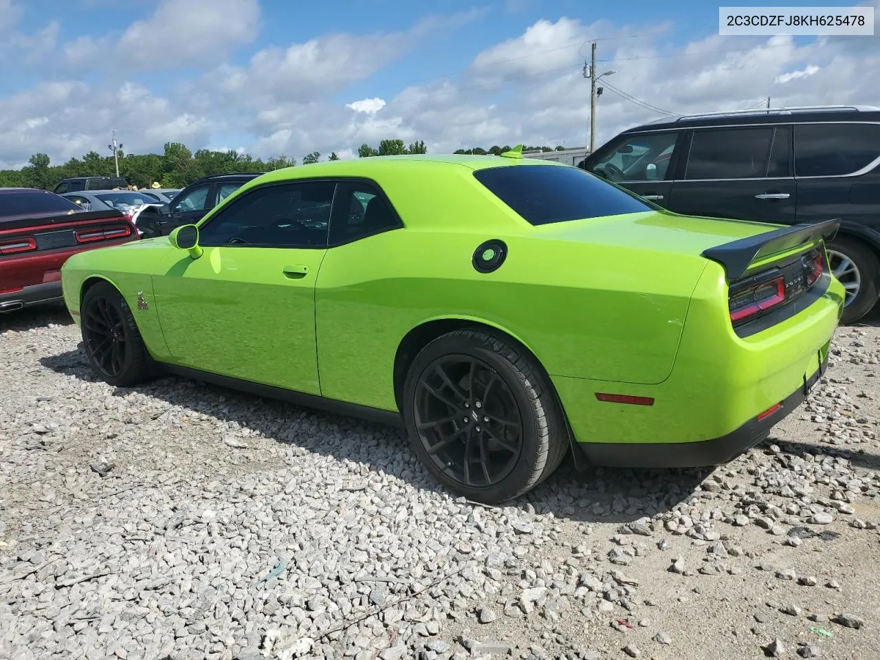 2019 Dodge Challenger R/T Scat Pack VIN: 2C3CDZFJ8KH625478 Lot: 59983404