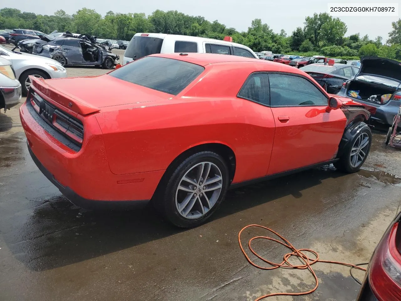 2019 Dodge Challenger Sxt VIN: 2C3CDZGG0KH708972 Lot: 61696104