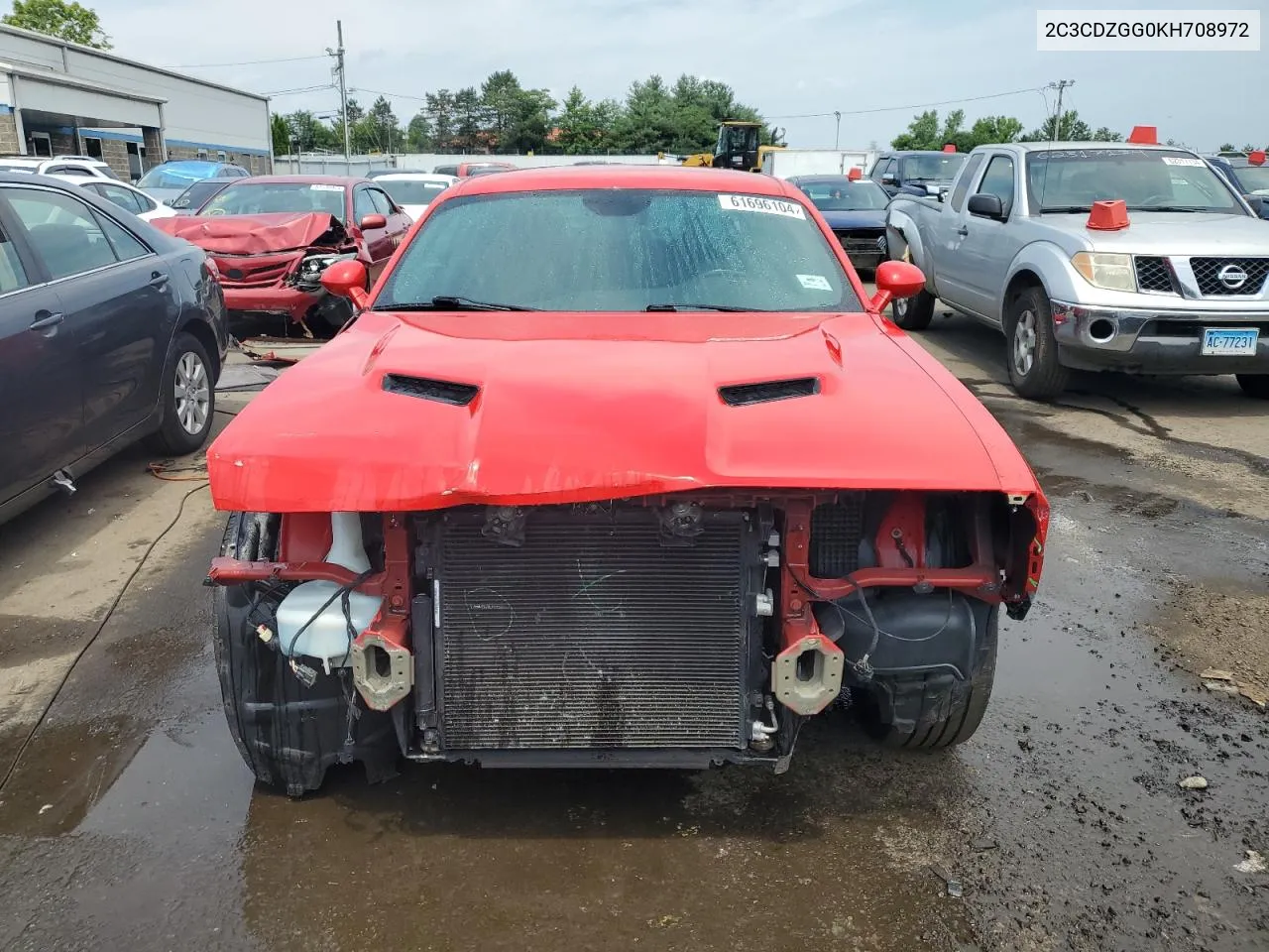 2019 Dodge Challenger Sxt VIN: 2C3CDZGG0KH708972 Lot: 61696104