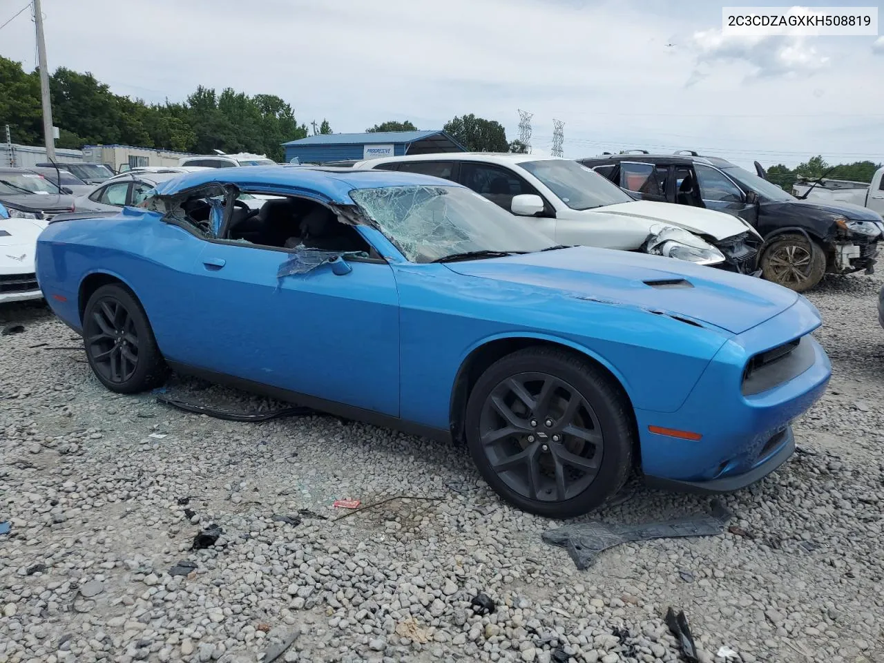 2019 Dodge Challenger Sxt VIN: 2C3CDZAGXKH508819 Lot: 62644234