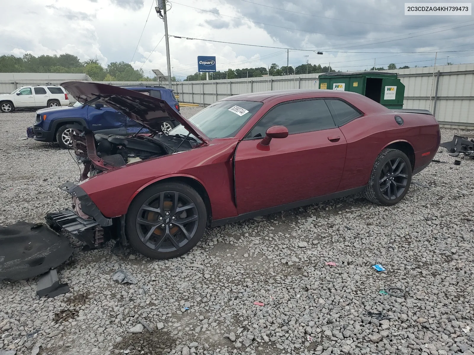 2019 Dodge Challenger Sxt VIN: 2C3CDZAG4KH739473 Lot: 63993744