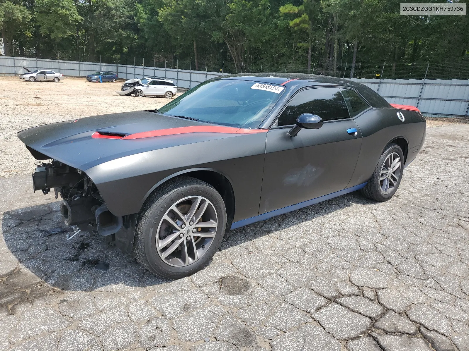 2019 Dodge Challenger Sxt VIN: 2C3CDZGG1KH759736 Lot: 65568594