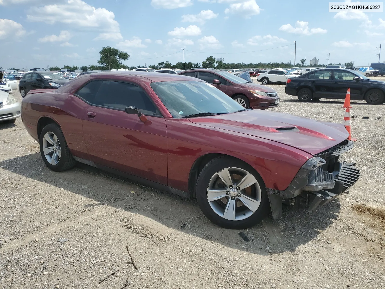 2019 Dodge Challenger Sxt VIN: 2C3CDZAG1KH686327 Lot: 66151134