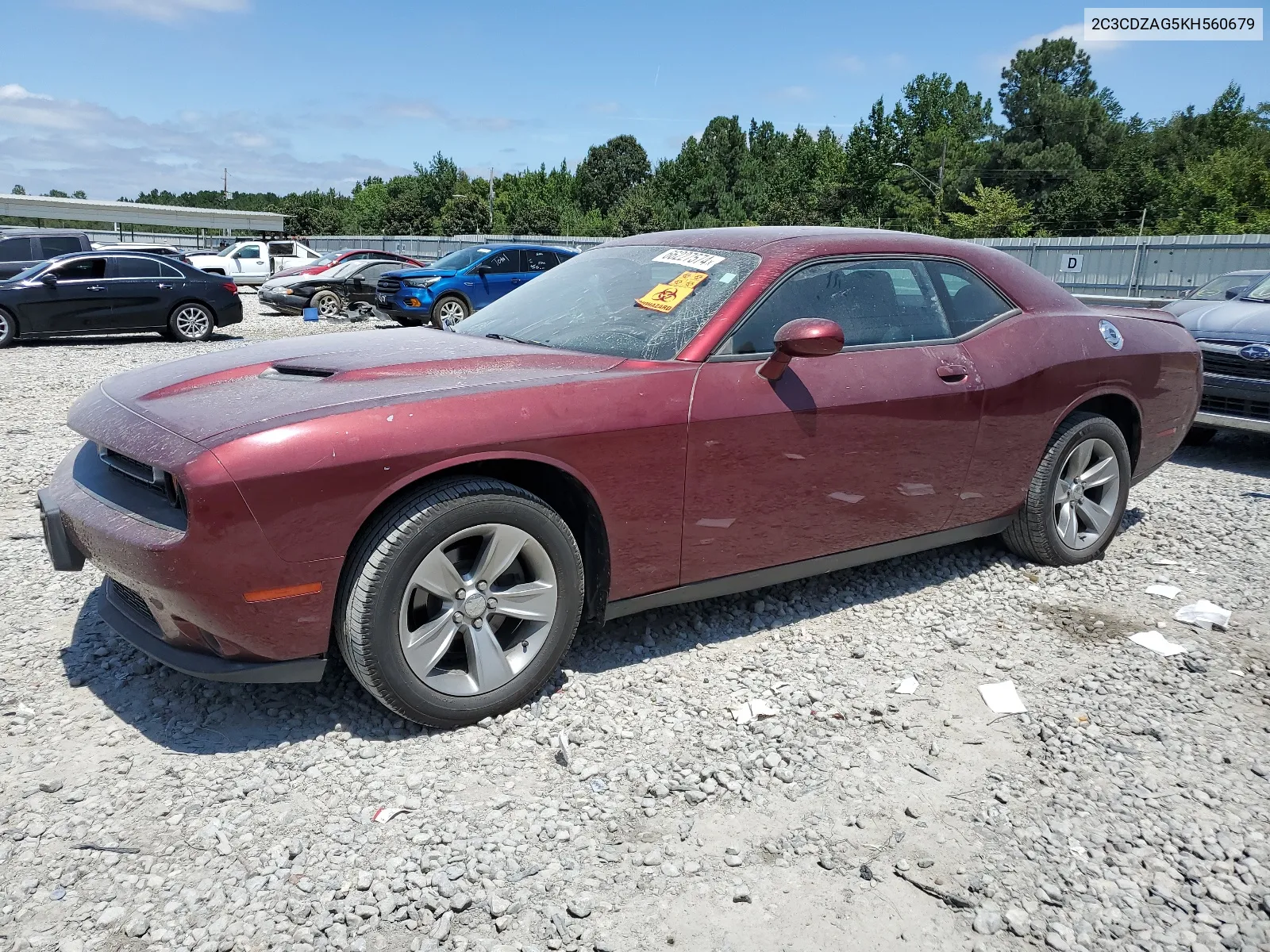 2019 Dodge Challenger Sxt VIN: 2C3CDZAG5KH560679 Lot: 66227574