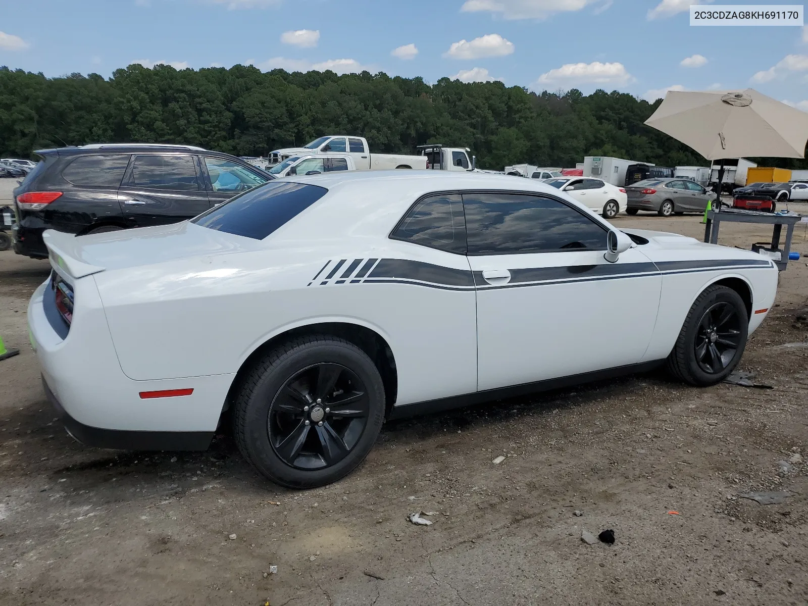 2019 Dodge Challenger Sxt VIN: 2C3CDZAG8KH691170 Lot: 67422854