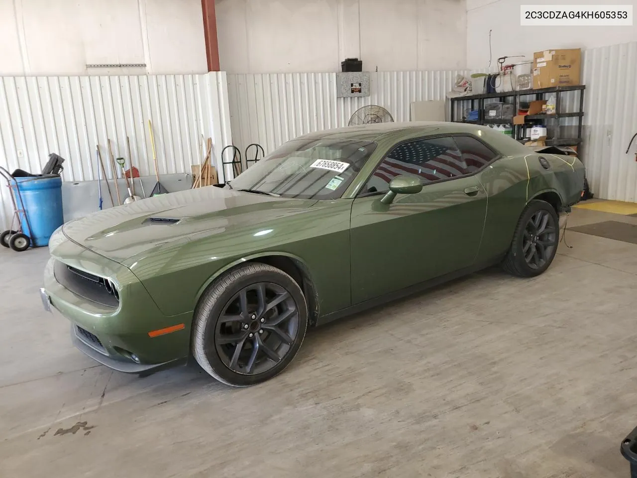 2019 Dodge Challenger Sxt VIN: 2C3CDZAG4KH605353 Lot: 67658854