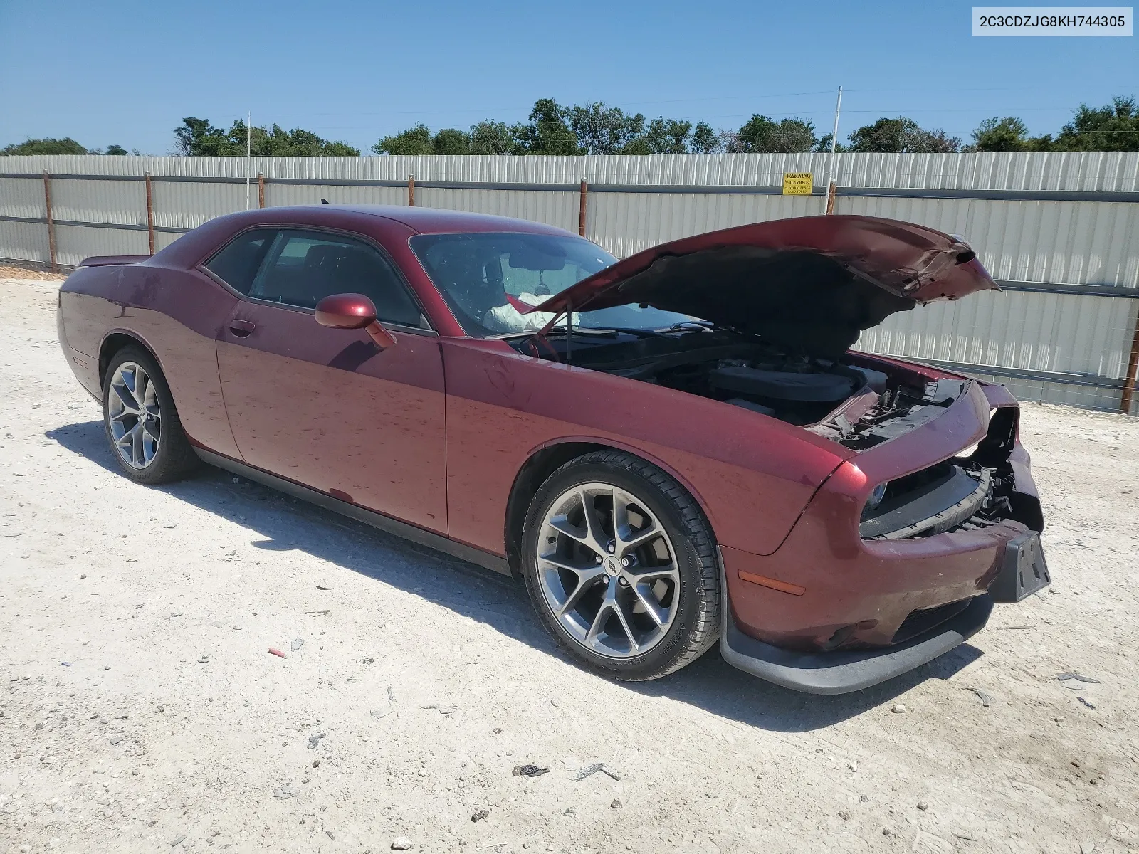 2019 Dodge Challenger Gt VIN: 2C3CDZJG8KH744305 Lot: 67918744