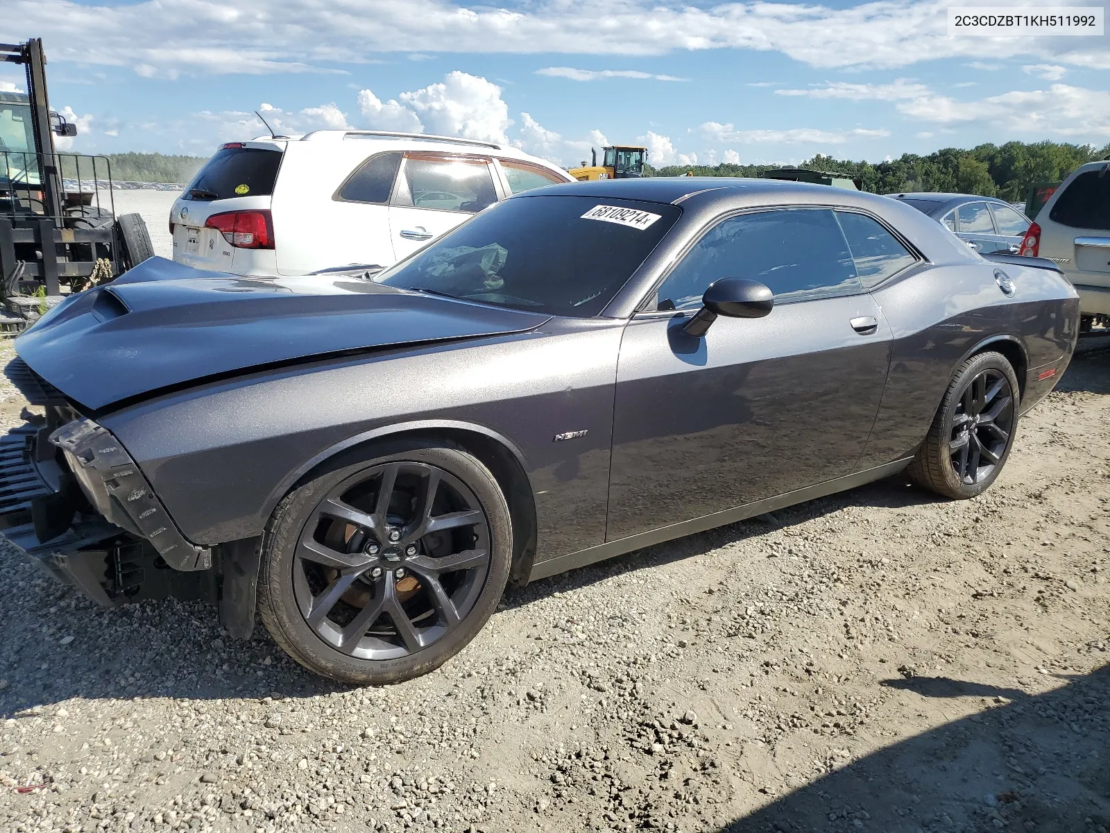 2019 Dodge Challenger R/T VIN: 2C3CDZBT1KH511992 Lot: 68109214