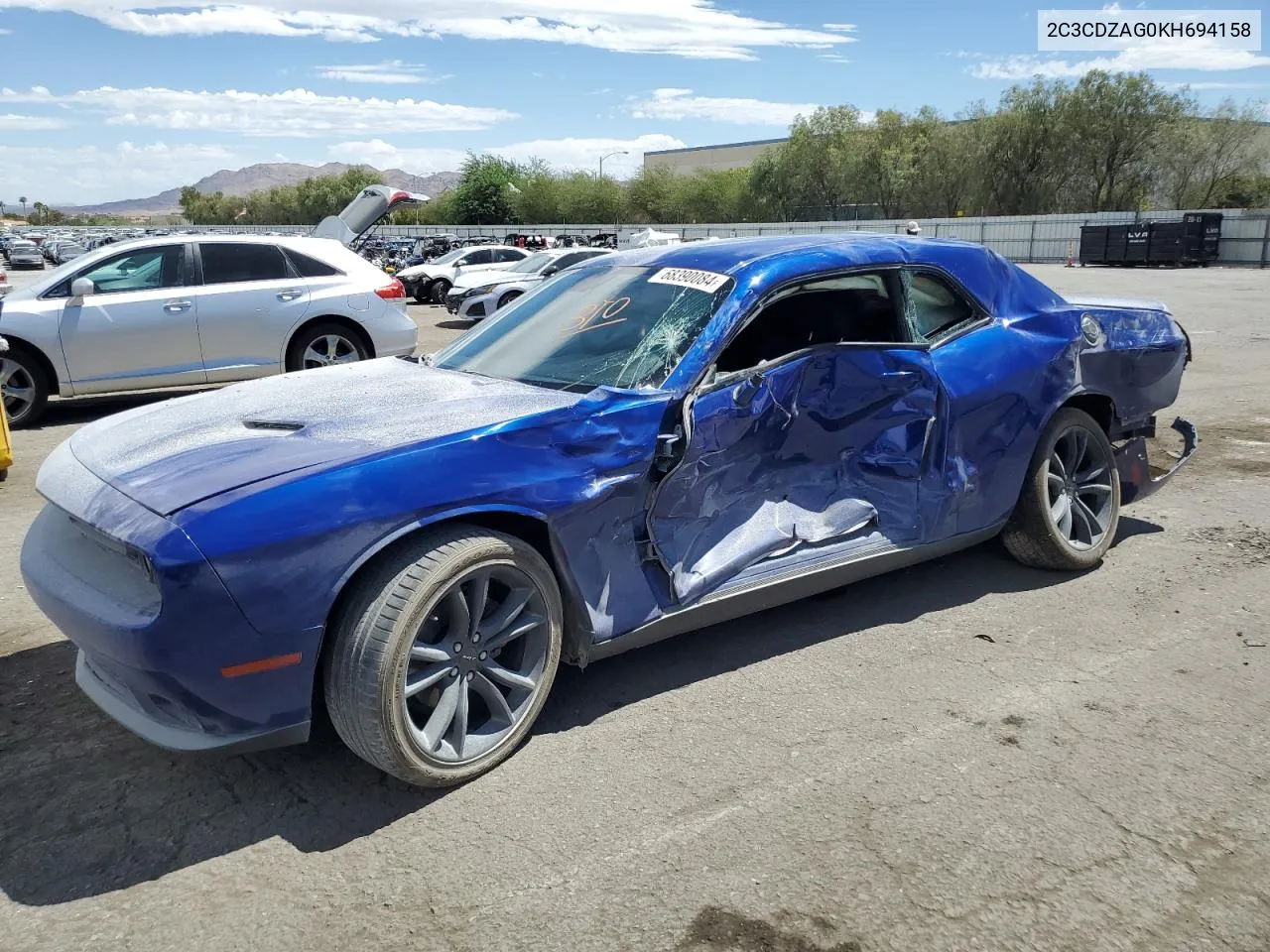 2019 Dodge Challenger Sxt VIN: 2C3CDZAG0KH694158 Lot: 68390084