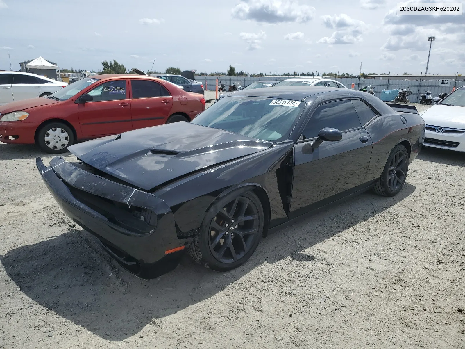 2019 Dodge Challenger Sxt VIN: 2C3CDZAG3KH620202 Lot: 68542724