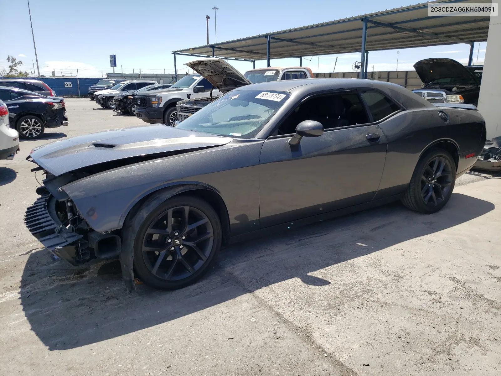 2019 Dodge Challenger Sxt VIN: 2C3CDZAG6KH604091 Lot: 68570234