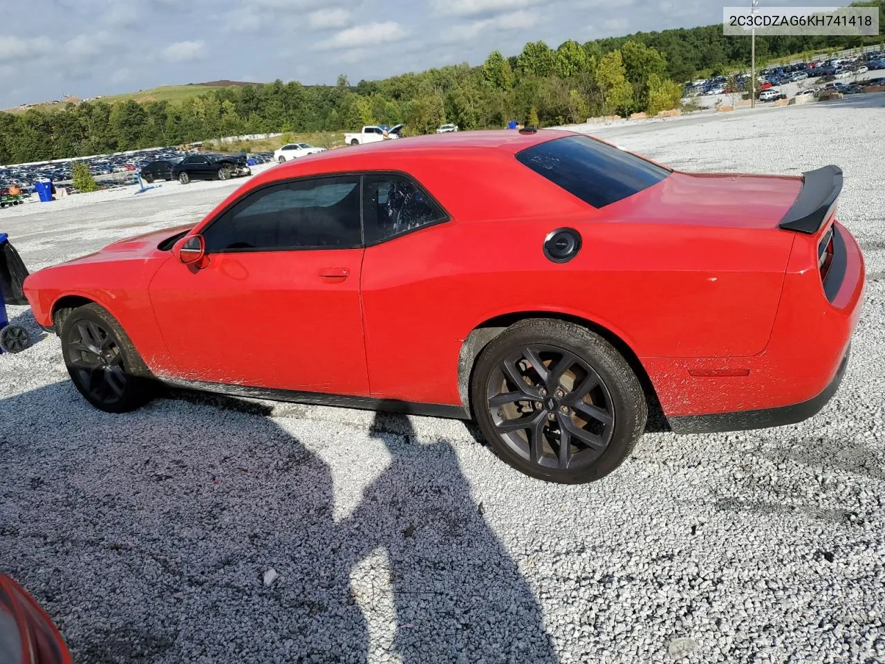 2019 Dodge Challenger Sxt VIN: 2C3CDZAG6KH741418 Lot: 68673334