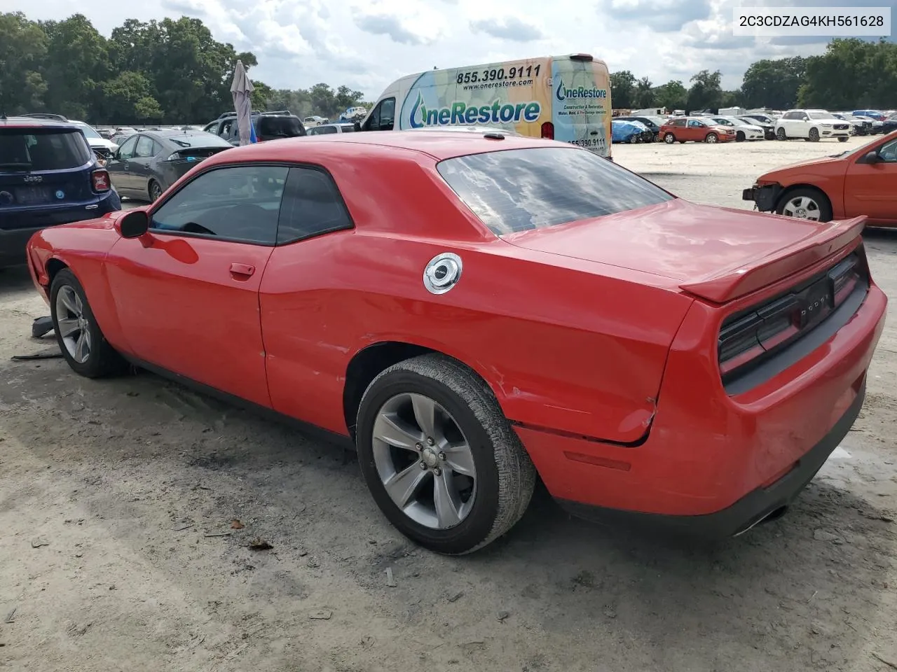 2019 Dodge Challenger Sxt VIN: 2C3CDZAG4KH561628 Lot: 68701554