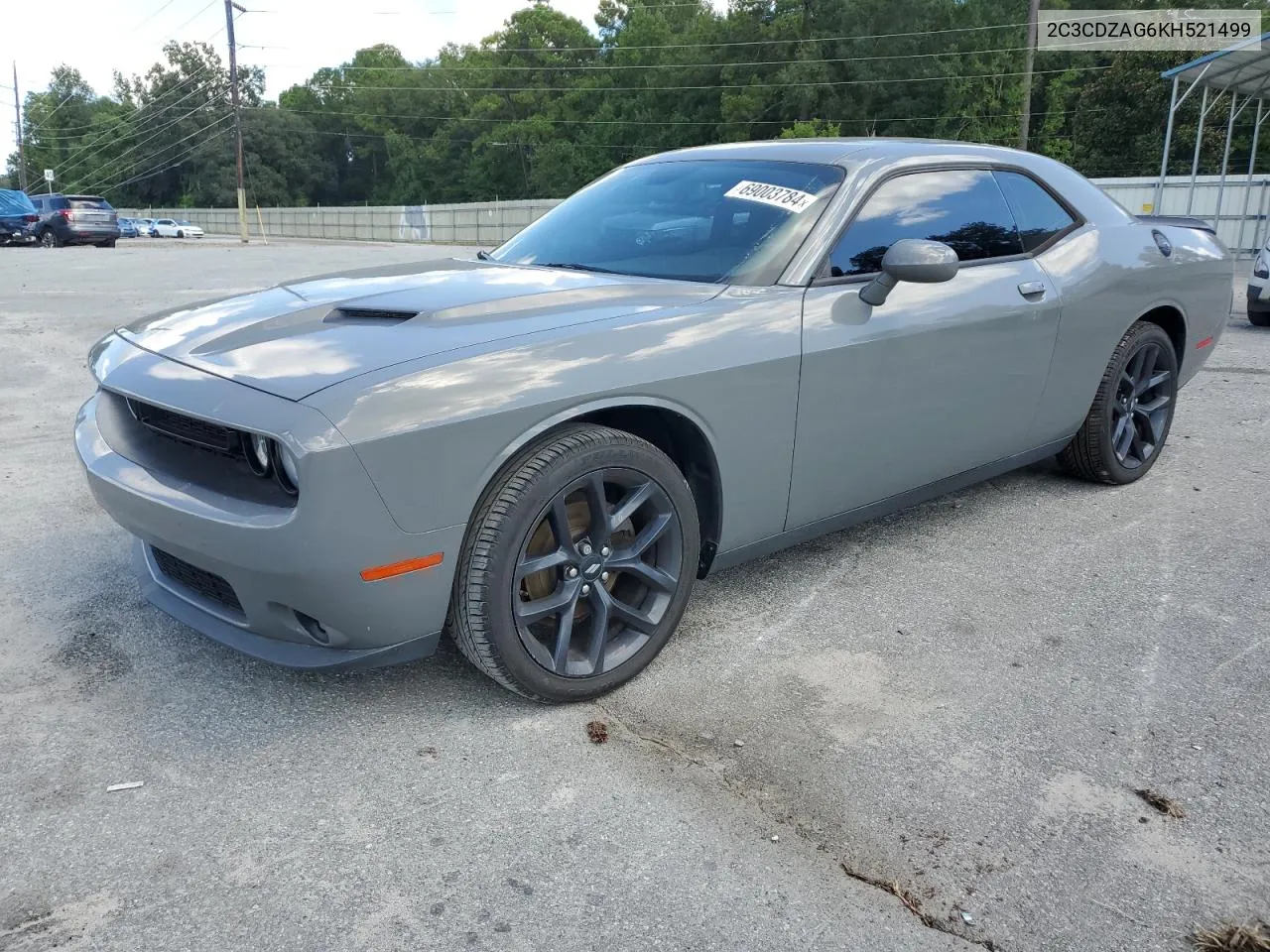 2019 Dodge Challenger Sxt VIN: 2C3CDZAG6KH521499 Lot: 69003784