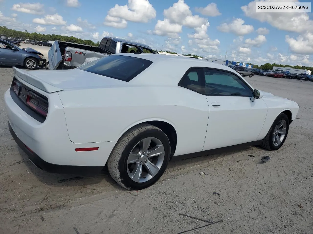 2019 Dodge Challenger Sxt VIN: 2C3CDZAG2KH675093 Lot: 69201744