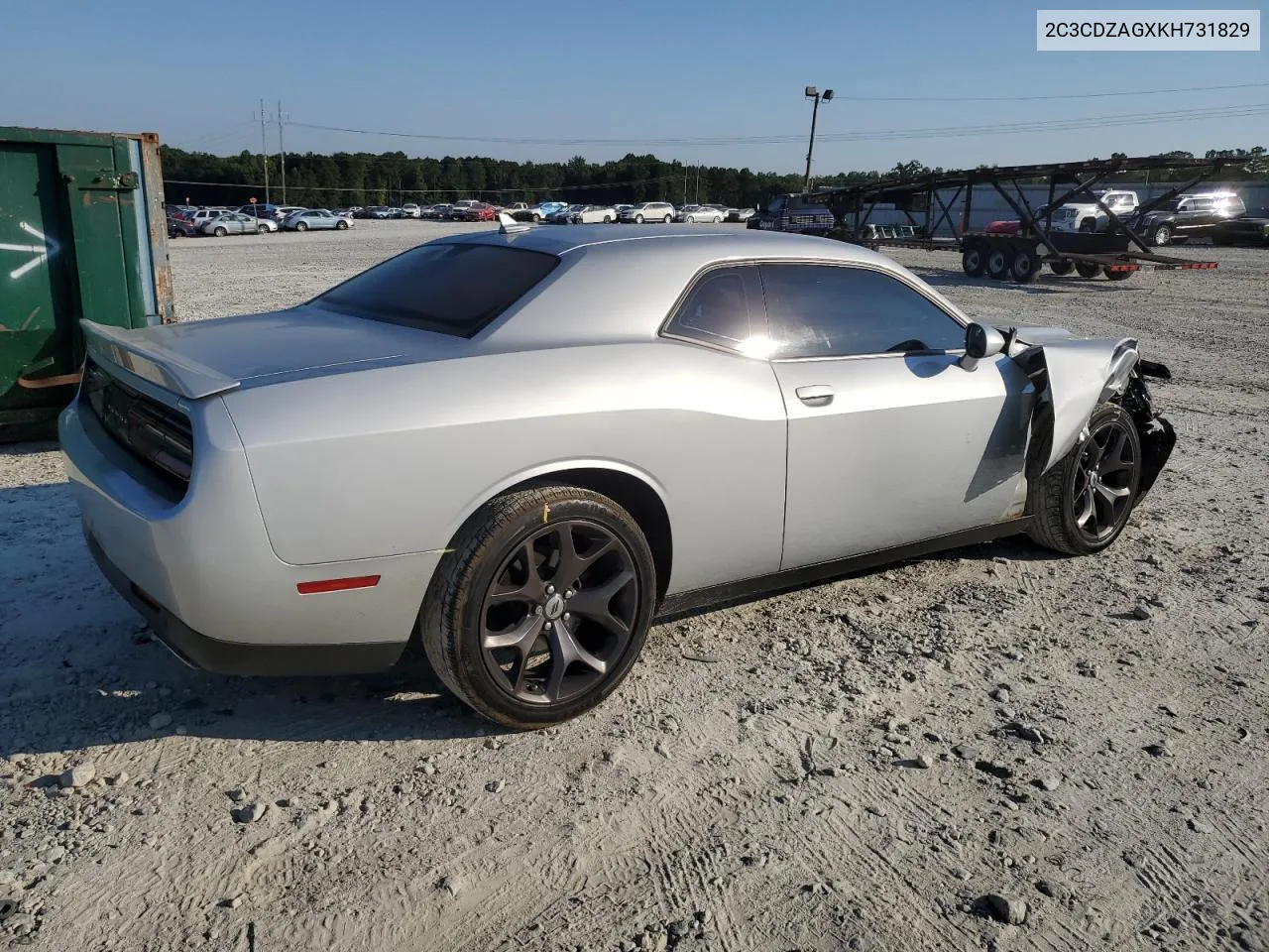 2019 Dodge Challenger Sxt VIN: 2C3CDZAGXKH731829 Lot: 69434034