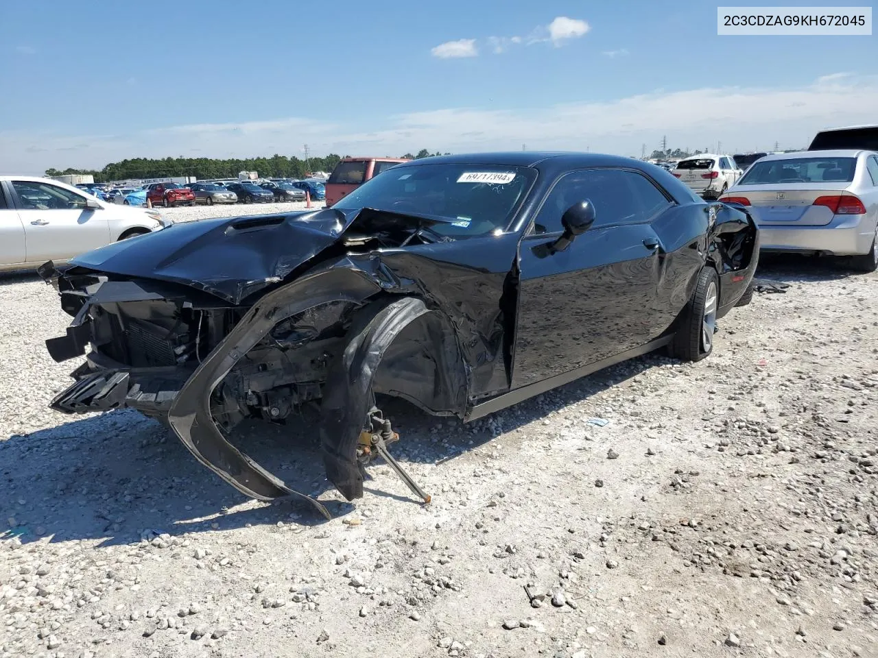 2019 Dodge Challenger Sxt VIN: 2C3CDZAG9KH672045 Lot: 69717394