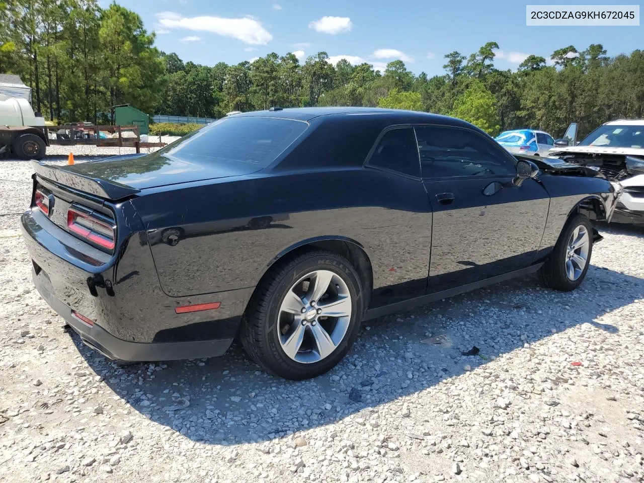 2019 Dodge Challenger Sxt VIN: 2C3CDZAG9KH672045 Lot: 69717394