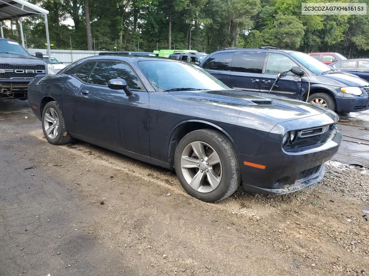 2019 Dodge Challenger Sxt VIN: 2C3CDZAG7KH616153 Lot: 69747074