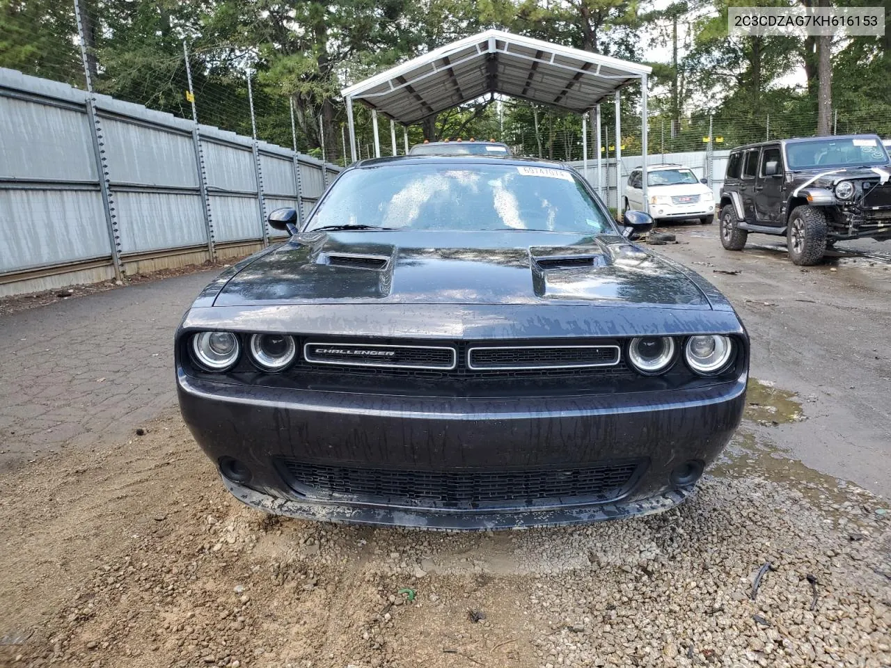 2019 Dodge Challenger Sxt VIN: 2C3CDZAG7KH616153 Lot: 69747074