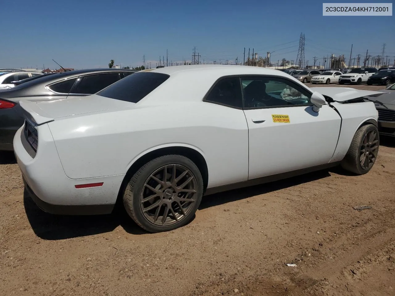 2019 Dodge Challenger Sxt VIN: 2C3CDZAG4KH712001 Lot: 70070144