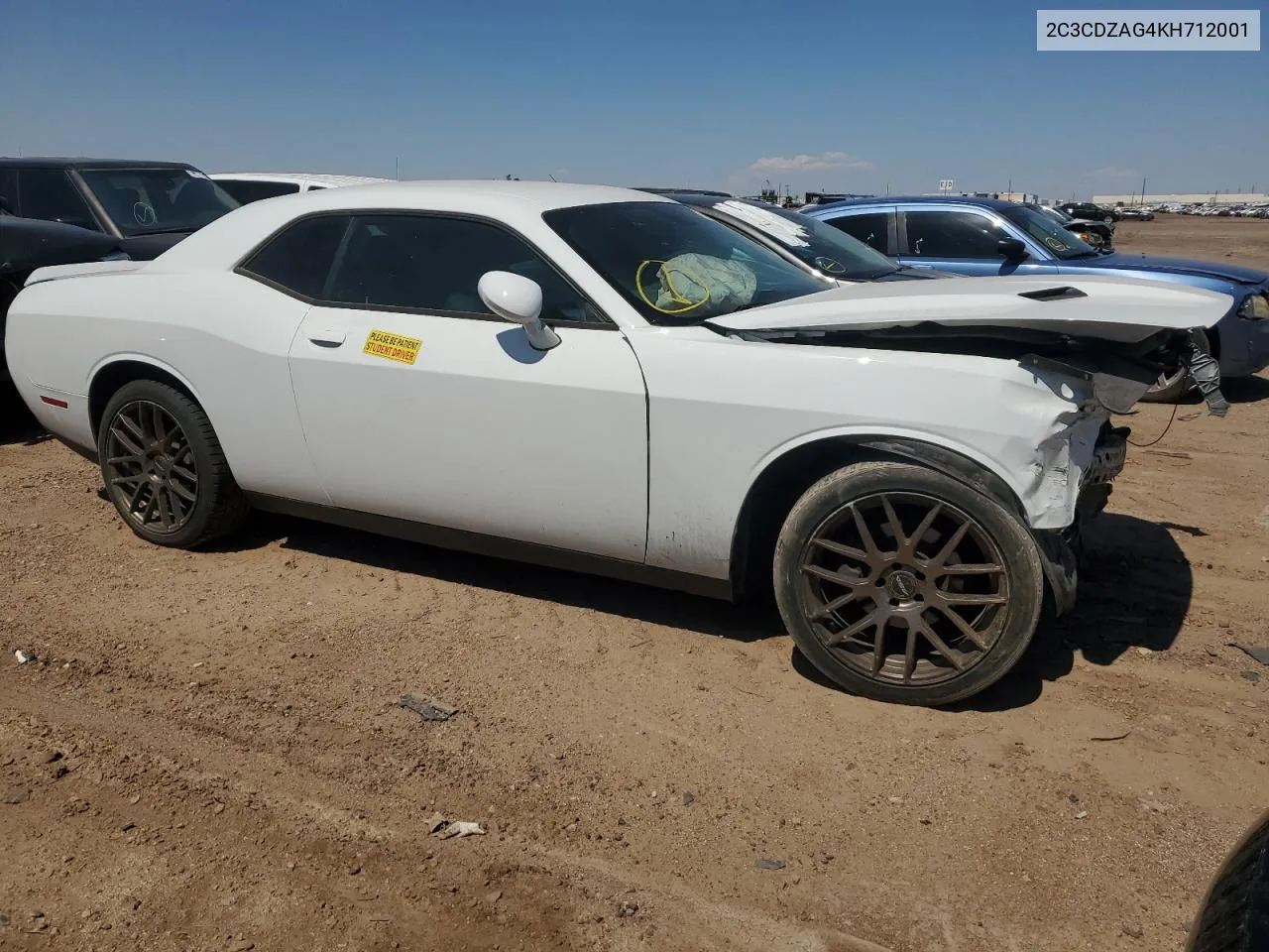 2019 Dodge Challenger Sxt VIN: 2C3CDZAG4KH712001 Lot: 70070144