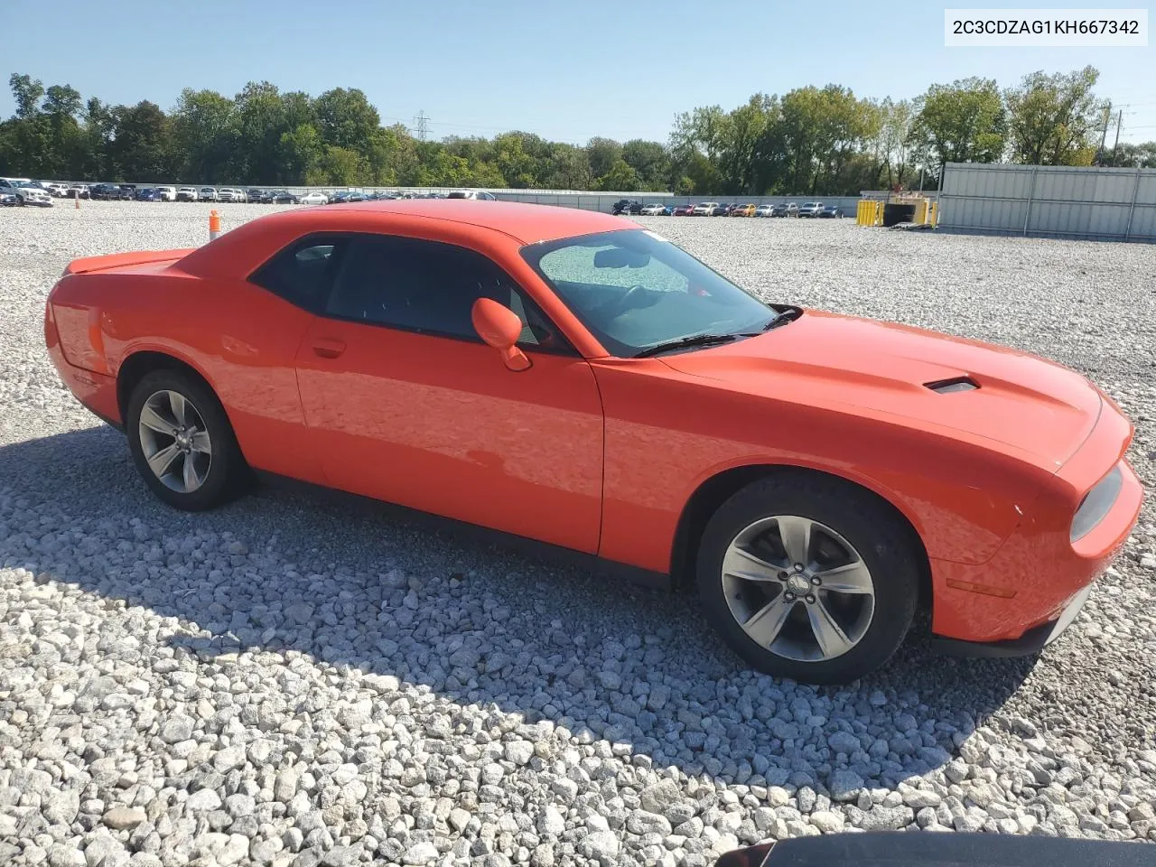 2C3CDZAG1KH667342 2019 Dodge Challenger Sxt