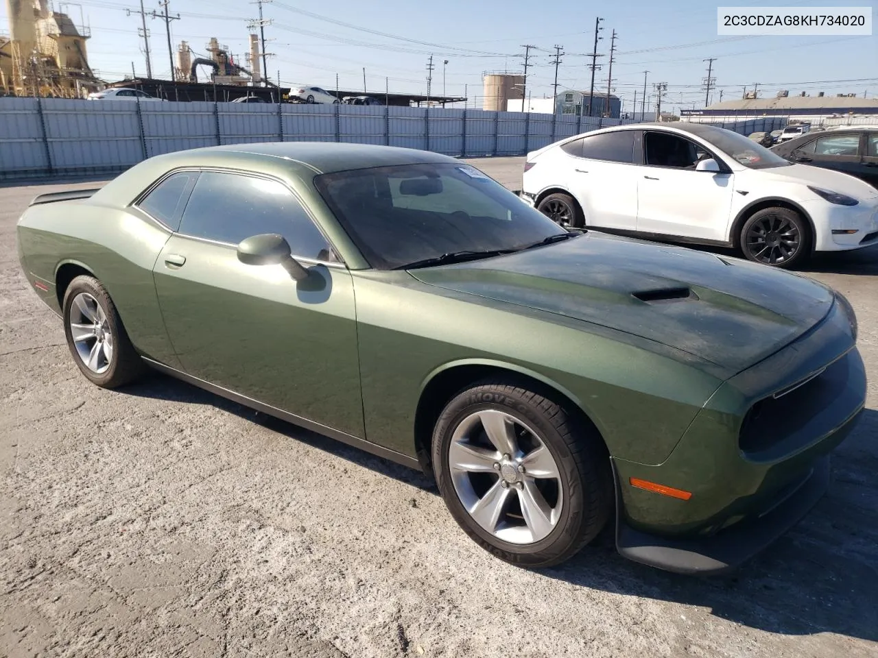 2C3CDZAG8KH734020 2019 Dodge Challenger Sxt