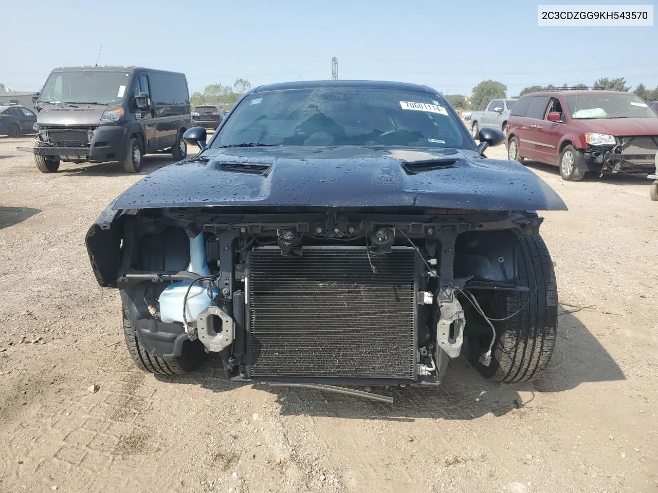 2019 Dodge Challenger Sxt VIN: 2C3CDZGG9KH543570 Lot: 70601114