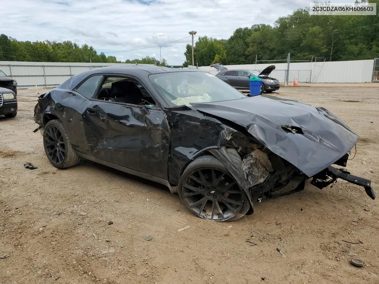 2019 Dodge Challenger Sxt VIN: 2C3CDZAG6KH606603 Lot: 70627824