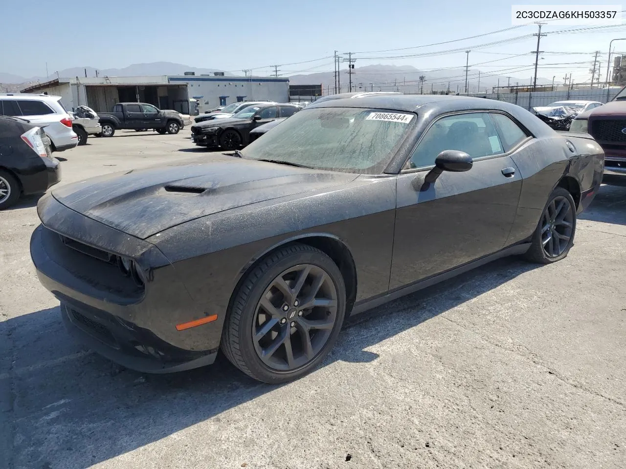 2019 Dodge Challenger Sxt VIN: 2C3CDZAG6KH503357 Lot: 70865544