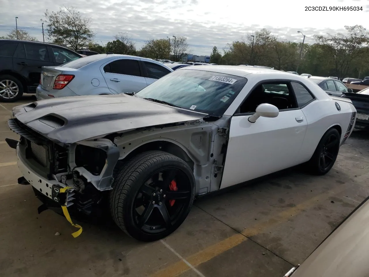 2019 Dodge Challenger Srt Hellcat Redeye VIN: 2C3CDZL90KH695034 Lot: 71303284