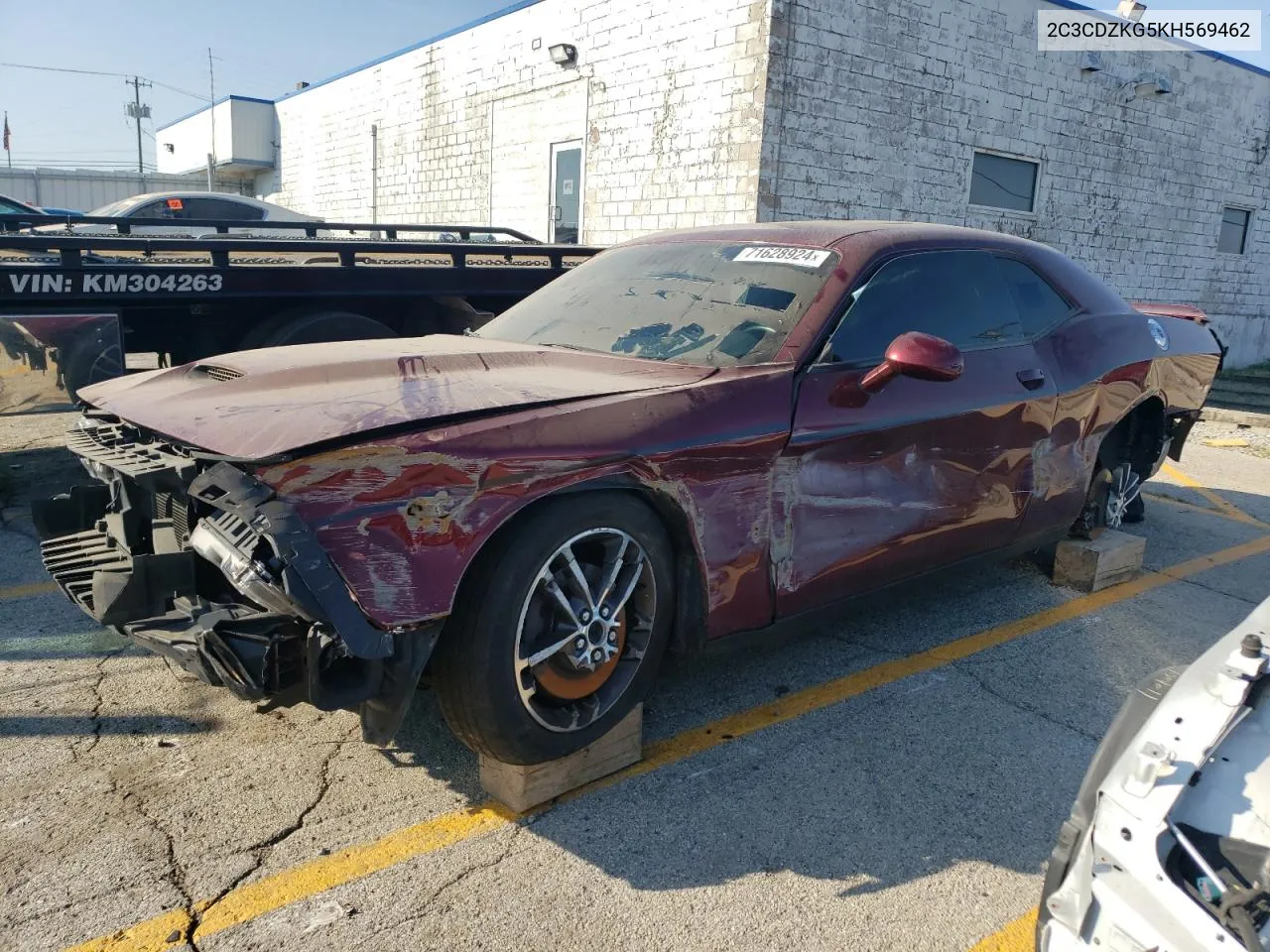 2019 Dodge Challenger Gt VIN: 2C3CDZKG5KH569462 Lot: 71628924