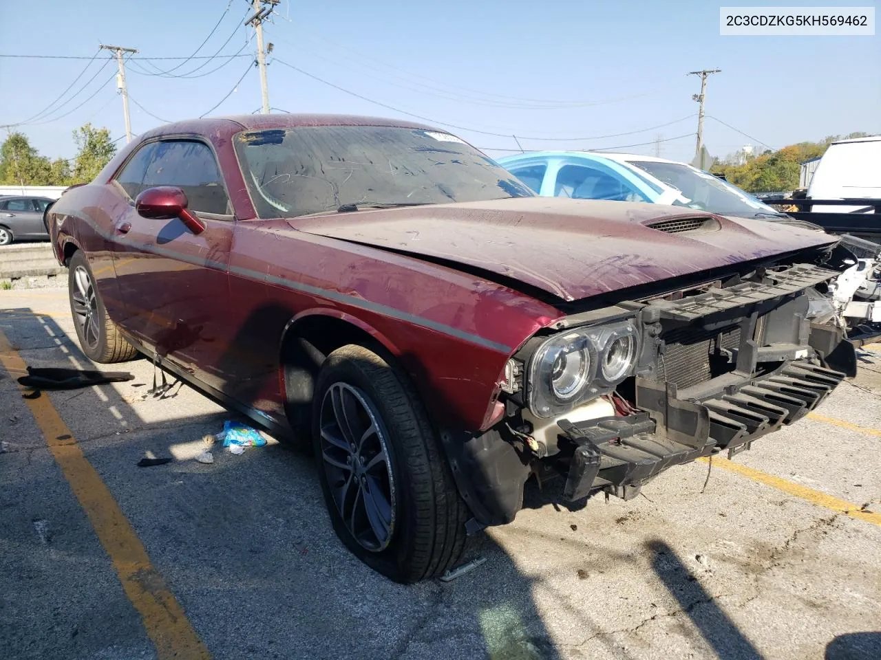 2019 Dodge Challenger Gt VIN: 2C3CDZKG5KH569462 Lot: 71628924