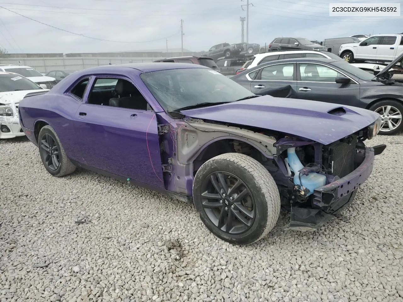 2019 Dodge Challenger Gt VIN: 2C3CDZKG9KH543592 Lot: 71784754